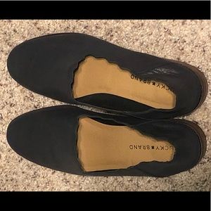 Navy Lucky Brand Scalloped flat